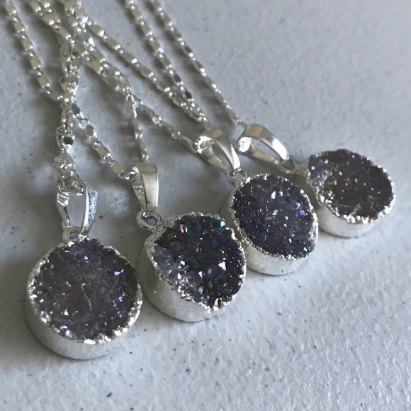 {Function & Fringe} Amethyst Druzy Necklace - Picture 6 of 8